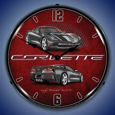 C7 Corvette LED Lighted Clock - Cyber Grey • $282.54