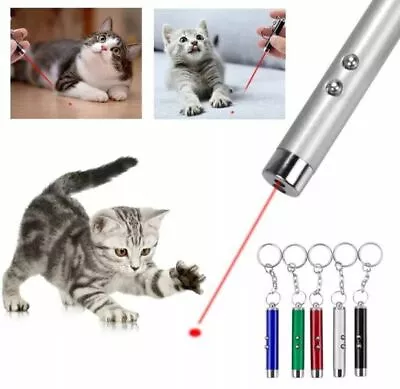 Laser Lazer 2 In 1 Pointer Pen & Led Torch Light Cat Toy Keyring Uk • £2.15