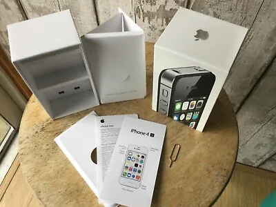 Apple IPhone 4S 8GB Black - EMPTY BOX ONLY With Inserts And Sim Card Ejector • £5.99