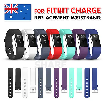 $4.75 • Buy Replacement Sport Silicone Gel Band Strap Bracelet Wristband For Fitbit Charge 2
