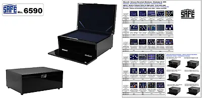 Coin-Cabinet-Cassette-Black-Piano-empty-SAFE-6590 & 40 Drawers Variants • £90.08