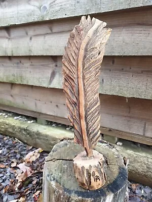 £14.99 • Buy Chainsaw Carved  Feather 