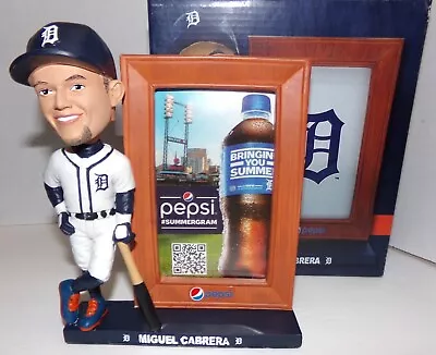 Detroit Tigers Star #24 Hall Of Famer  Miguel Cabrera Bobblehead Picture Frame! • $29.99