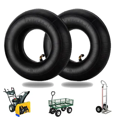 2X 4.10/3.50-4 Inner Tube Tyre Bent Valve For Wheelbarrows Trolley Lawn Mowers • $16.96