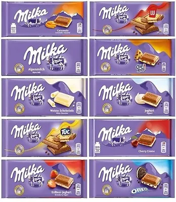 Milka Chocolate Assortment Variety Pack Of 10 Full Size Bars - Free Shipping • $31.45