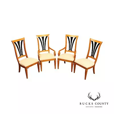 Thomasville Grand Classics Biedermeier Style Set Four Dining Chairs • $995