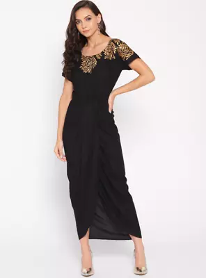 Dhoti Style Wrap Indian Dress For Women Indo Western Dress Cowl Dress • $65.43