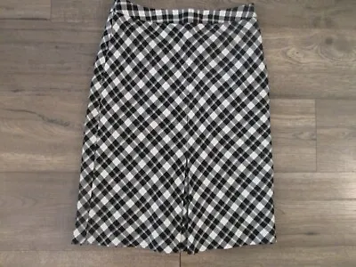 Women's Skirt Checkered Plaid Stripe Black & White Straight Pencil Merona Size 4 • $12.99