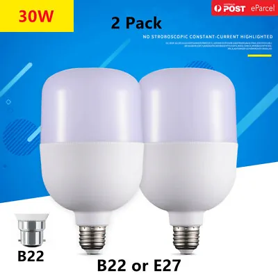 2x20/30/50W B22 E27 Globe Light Bulb Cool White Low Energy Bayonet Screw 3-6000K • $13.99