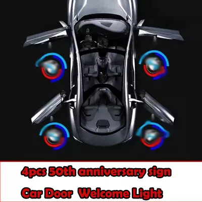 4x Car Door  Welcome Light 50th Anniversary Fits For  E60 E63 E90 E92 X1 • $36.99