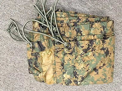 GI USMC Ripstop Nylon Reversible Woodland Digital Field Tarp 90x80 USED EXCLT • $75