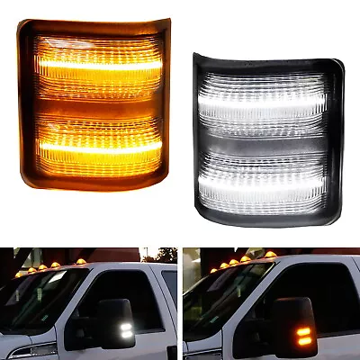 Clear Lens Switchback LED Side Mirror Marker Lights For 08-16 F250 F350 F450 SD • $41.39