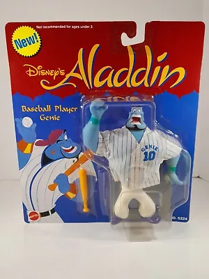 Vintage 1990's Mattel Disney Aladdin Baseball Player Genie Action Figure 5324 • $8.95