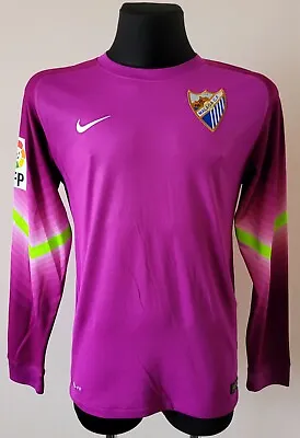 Malaga 2014 - 2015 Goalkeeper Football Nike Long Sleeve Jersey Size Small • $85