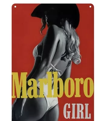 MARLBORO METAL CIGARETTE  Vintage Style SIGN Pinup Girl Sexy • $17