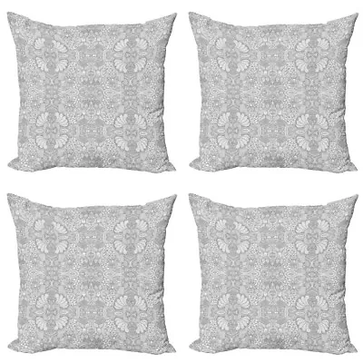 East Pillow Cushion Set Of 4 Floral Paisley Lace Like • £22.99