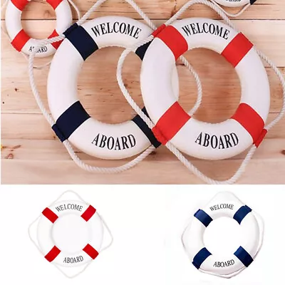 Lifebuoy Ring Nautical Life Boat Wall Hanging Home Decoration Aboard Good-Look • £4.36