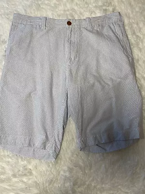 J. Crew Blue White Striped Rivington Shorts Men's Size 34W 0088 • $12