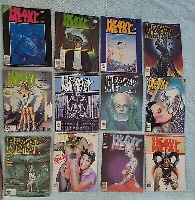 Heavy Metal Magazines Lot Of 12 Jan-Dec 1980 • $120