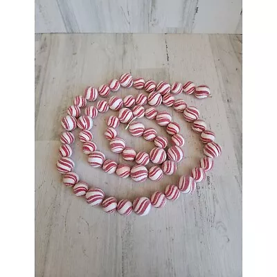 Vintage Peppermint Candy Garland Banner Xmas Tree • $17.77