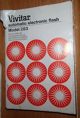 VIVITAR Model 283 Automatic Flash Unit INSTRUCTION MANUAL Only!! • $2.99