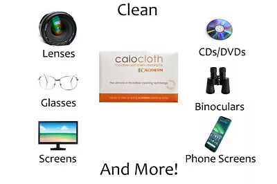 Calotherm Calocloth Micro Fibre Cleaning Cloth 8x6  - Lenses Glasses Screens • £3.94