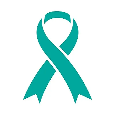 Teal Cancer Ribbon Car Sticker Decal Vehicle Fridge Window Vinyl • $12