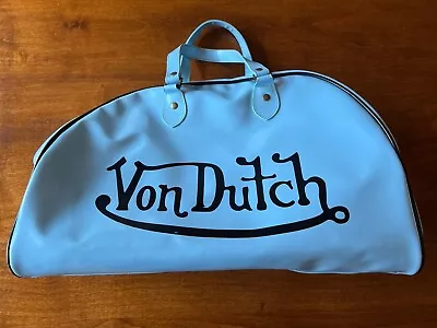 Rare Von Dutch Duffle Bowling Bag Duffle Vinyl Baby Blue Large Vintage 2000s • $100