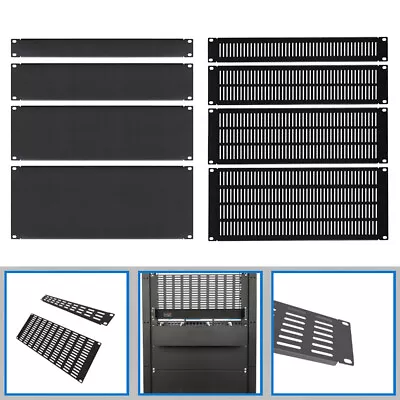  1U-4U Vented Unvented Blank Rack Mount Panel Spacer 19  Network Server Cabinet • $8.54