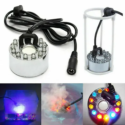 Ultrasonic Mist Maker Fogger Water Fountain Pond Colourful Humidifier LED Light • $10.99