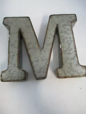 Galvanized Metal Letter M 6  Rustic Country Industrial Farmhouse 3D  • $3