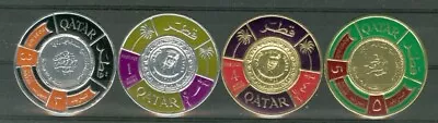 Qatar ODD Shape ROUND Coin Shape 4 Diff MNH Lot#a5654 • $6