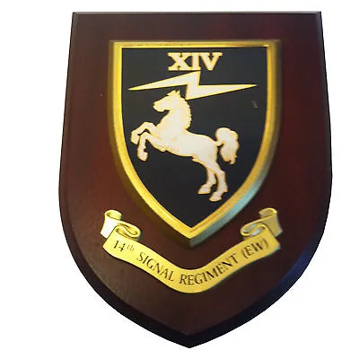 14th Signal Regiment EW Military Shield Wall Plaque • £21.99