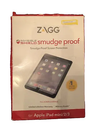 $4 • Buy ZAGG Invisible Shield Smudge-Proof Screen Protector For Apple IPad Mini / 2 / 3