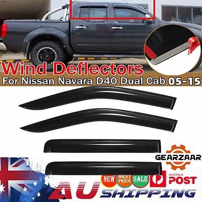 Weathershields Weather Shields For Nissan Navara D40 2005-2015 Window Visors AUS • $39.59