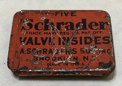 Vintage SCHRADER Valve Cores Tin - Gas Station Garage Automobile Advertising • $20