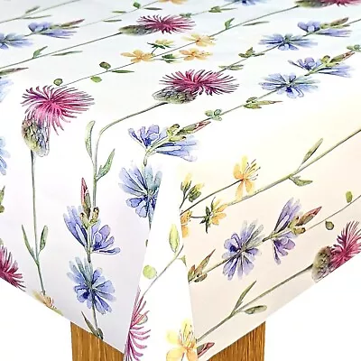 Scotch Thistle Bright PVC Vinyl Wipe Clean Oilcloth Tablecloth • £7.99