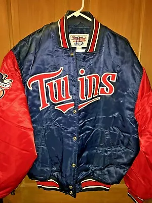Minnesota Twins Starter Game Jacket 1990's Old Rare Team Used Large Warm • $100.98