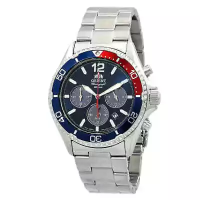 Orient Mako Solar Chronograph Blue Dial Men's Watch RA-TX0201L10B • $216.24