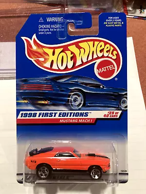 Hot Wheels 1998 First Editions Mustang Mach 1 Orange Variant • $7.99