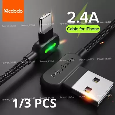 90 Degree Right Angle Charging Cable Charger For IPhone 14 13 12 11 X 6 7 8 Plus • $7.25