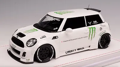 1/18 IVY Models Mini Cooper LB Performance Liberty Walk White Monster Leather • $299.95