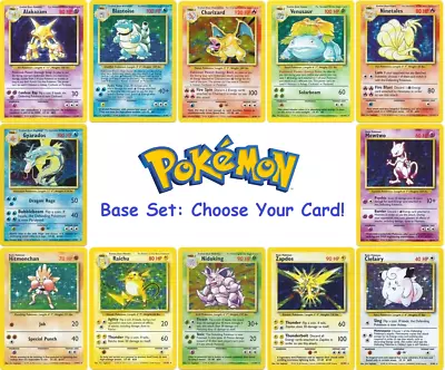 $19.95 • Buy 1999 Pokemon Base Set: Choose Your Card! All Pokemon Available! 