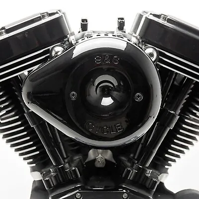 S&S Teardrop Air Cleaner Black Cover Stealth Slasher Harley M8 17-24 - 170-0533 • $187.85