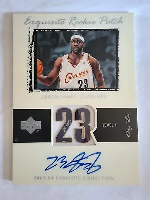 2003 Upper Deck Exquisite Lebron James RPA Replica Art With Auto Jersey Patch 🔥 • $11500