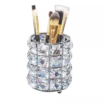 Crystal Makeup Brush Holder Organizer Cosmetics Brushes Cup Container • $15.58