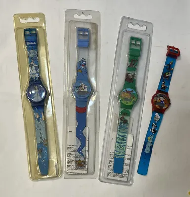 Vintage Disney Aladdin Fox Hound Pinocchio Cinderella Digital Watch 1996 Lot • $84.29