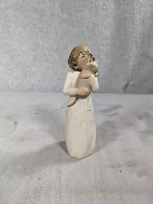 Willow Tree  Angel Figurine With Gray Cat 2003 - Missing Wings • $14.98