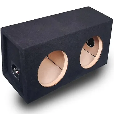 Heavy Duty Angle Dual 8  Sealed Subwoofer Enclosure Car Audio Speaker Box MDF • $89.99