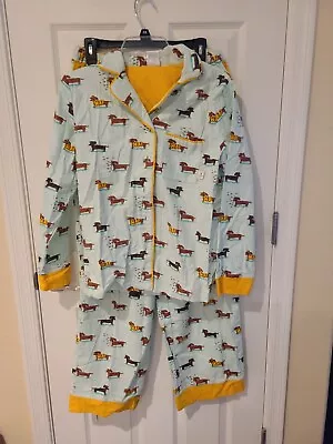 Munki Munki   Dachshunds  Flannel Pajama Set - SZ. S • $24.99